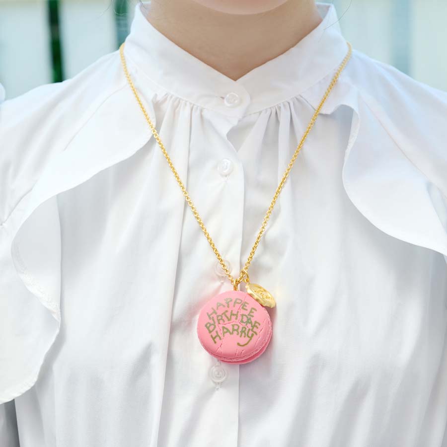 Dreamハートマカロンネックレス ラベンダー×サックス Dreamハートマカロンネックレス ラベンダー×サックス