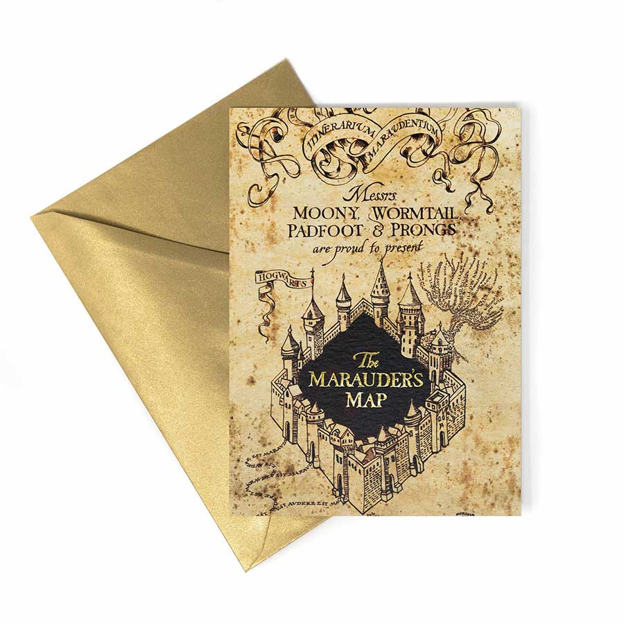 忍びの地図 グリーティングカード | ハリー・ポッター マホウドコロ