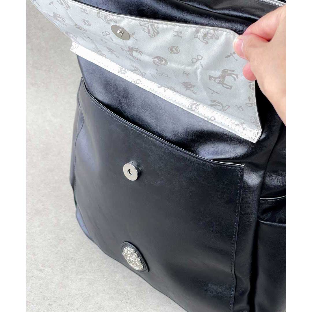 ハリーポッター Harry Potter×Flapper ホグワーツエンブレムリュック BK