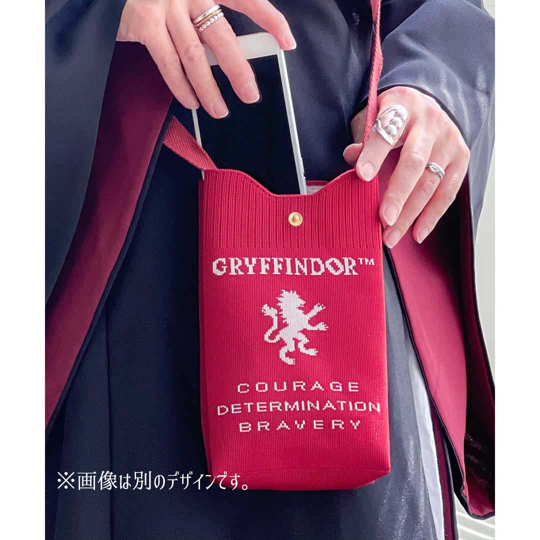 Harry Potter×Flapper 4寮エンブレムニットスマホショルダー GRN