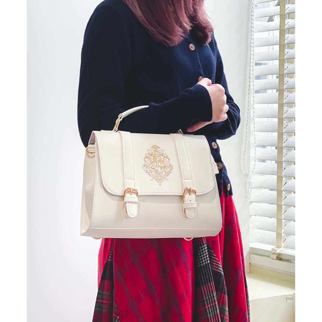 Harry Potter×Flapper ホグワーツロゴ ミニサッチェル WHITE | ハリー