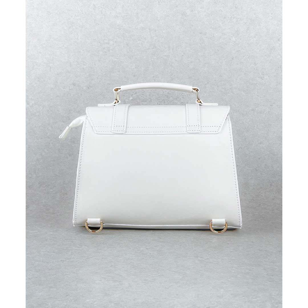 Harry Potter×Flapper ホグワーツロゴ ミニサッチェル WHITE | ハリー