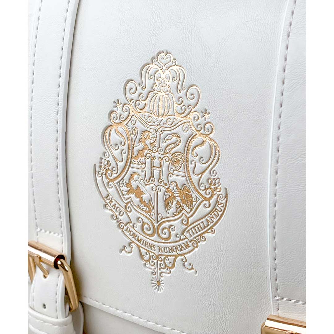 Harry Potter×Flapper ホグワーツロゴ ミニサッチェル WHITE | ハリー