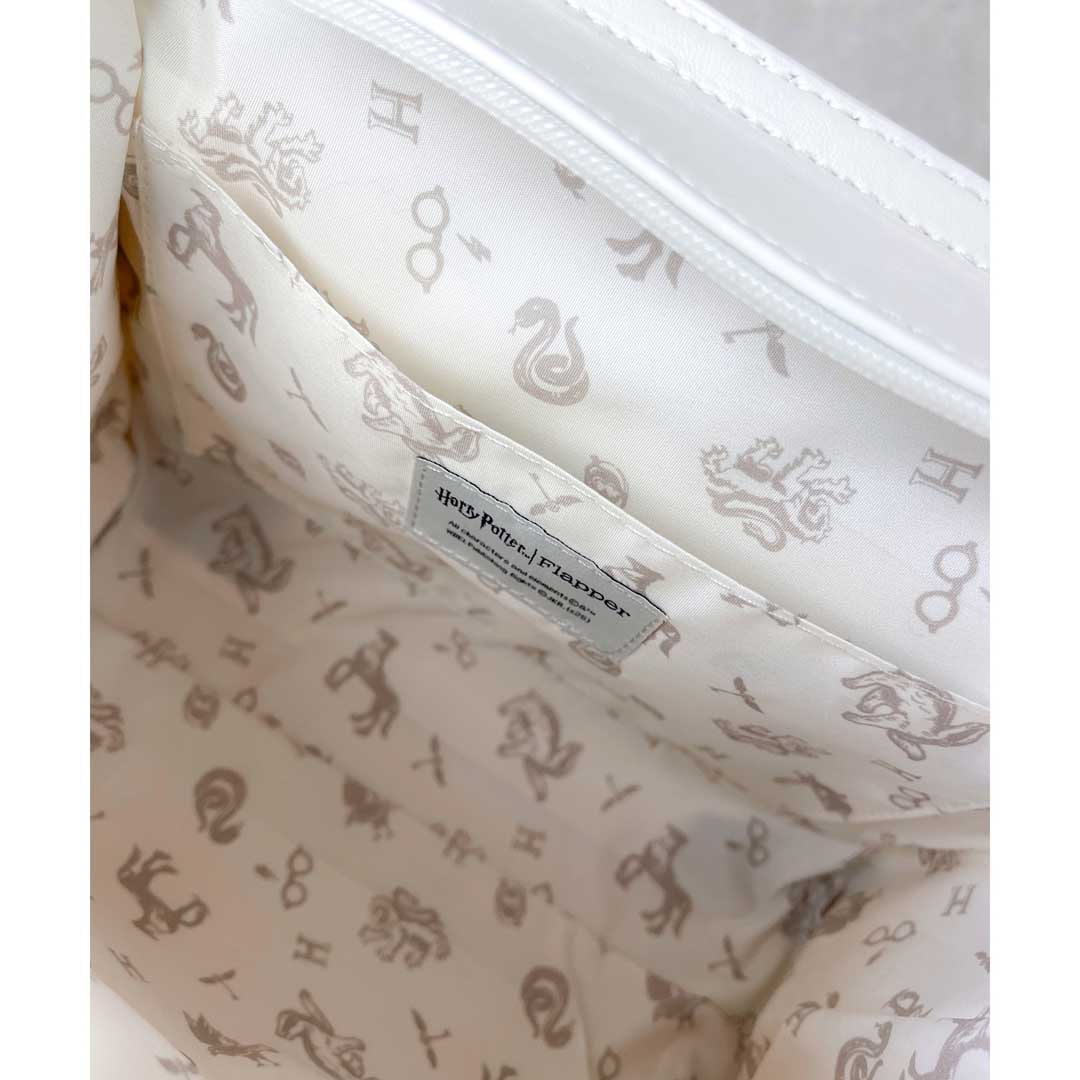 Harry Potter×Flapper ホグワーツロゴ ミニサッチェル WHITE | ハリー