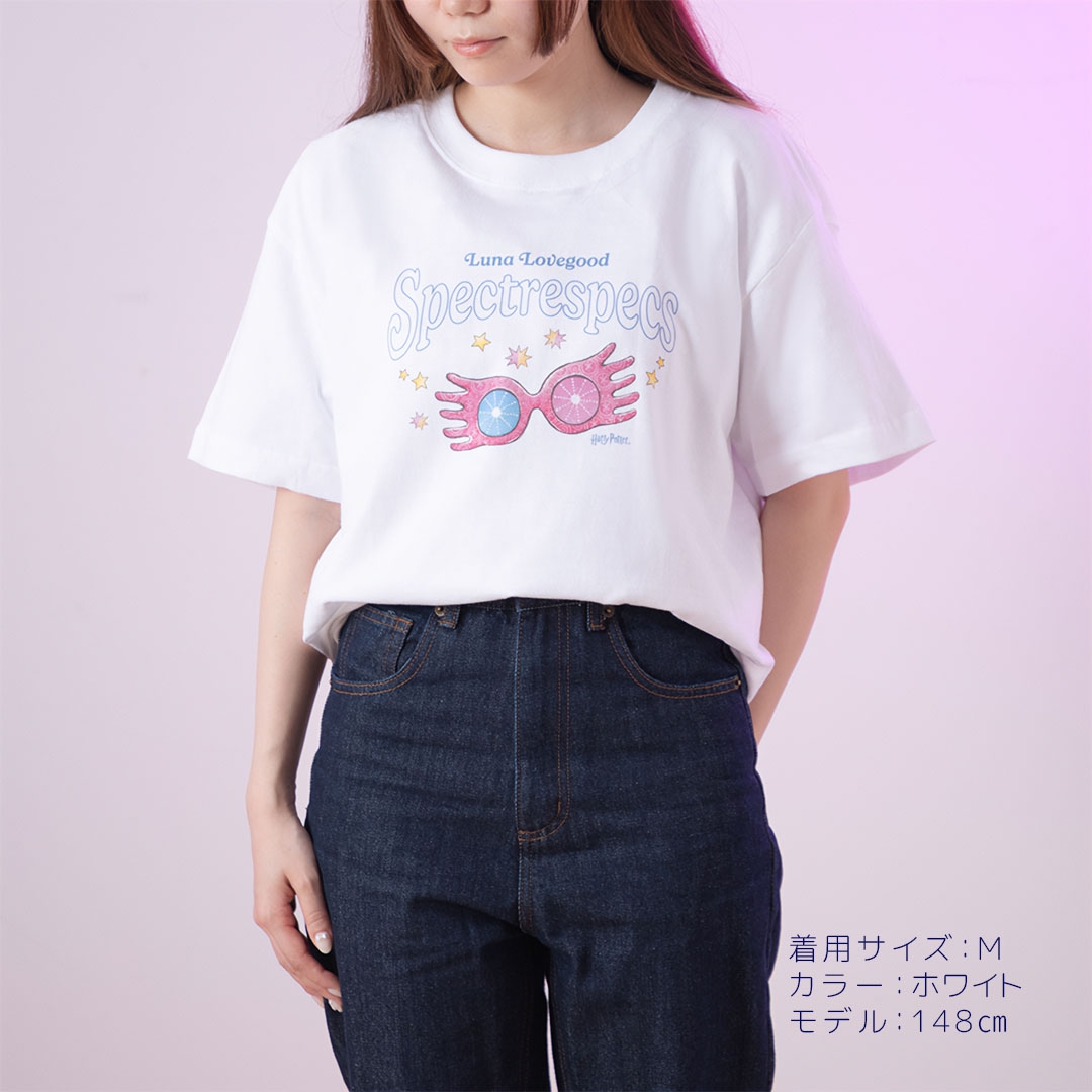 ハリポタ ハリーポッター 半純血のプリンス ルーナ サイン 衣装 カード ハリー・ポッター ルーナ めらめらめがね Tシャツ ベビーピンク