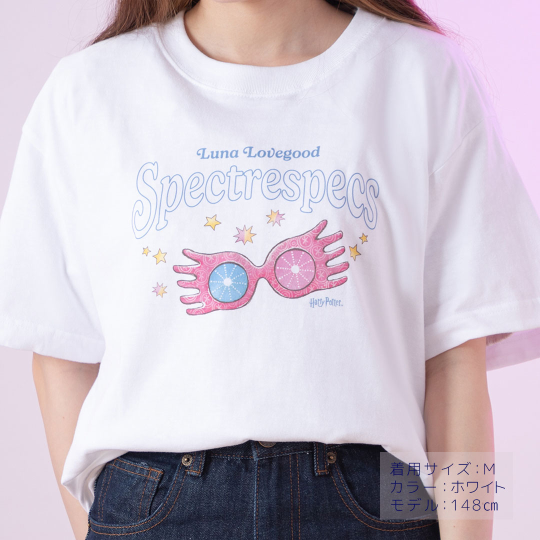 ハリー・ポッター ルーナ めらめらめがね Tシャツ ベビーピンク